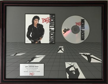 Michael Jackson Bad Epic Records Label Award