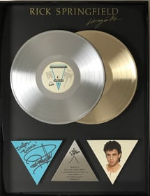 Rick Springfield Living In Oz Award signed by Springfield