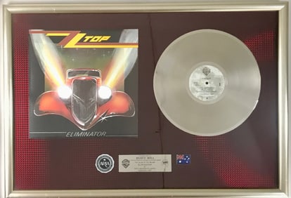 ZZ Top Eliminator 1987 ARIA Australian Award to Dusty Hill