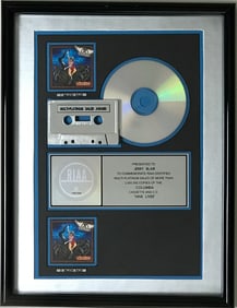 Aerosmith Nine Lives RIAA 2x Platinum Award