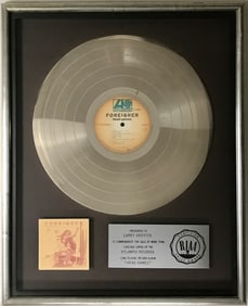 Foreigner Head Games RIAA Platinum Album Award