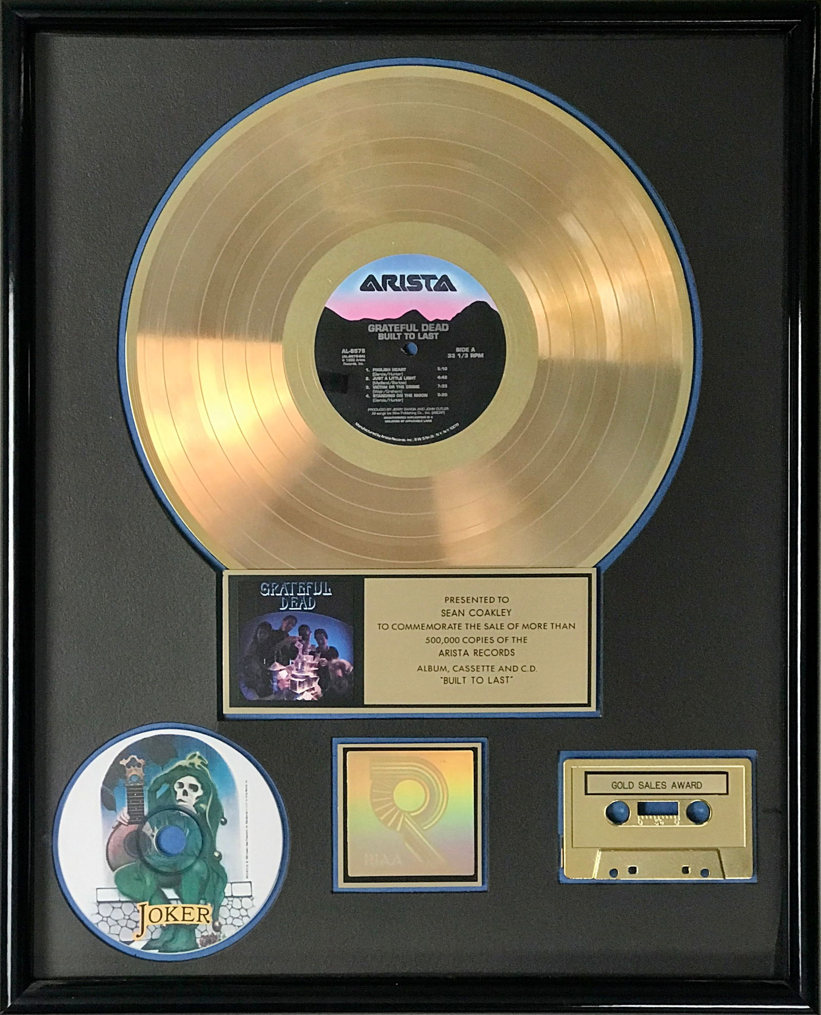 Grateful Dead Built To Last RIAA Gold Album Award (1 of 10)