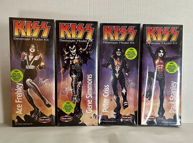 KISS Destroyer Model Kit Figures 1998 Ed. -All 4 NEW IN BOX