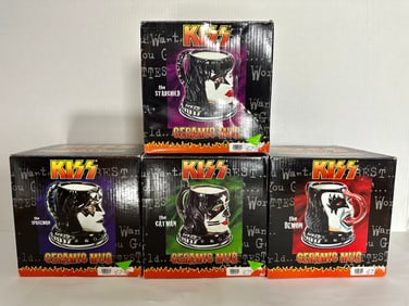 KISS Ceramic Mug Set -All 4 NEW IN BOX (2002)