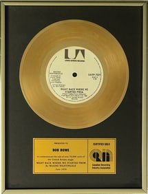 Maxine Nightingale "Right Back Where We Started From" 1976 CRIA Gold Single Award