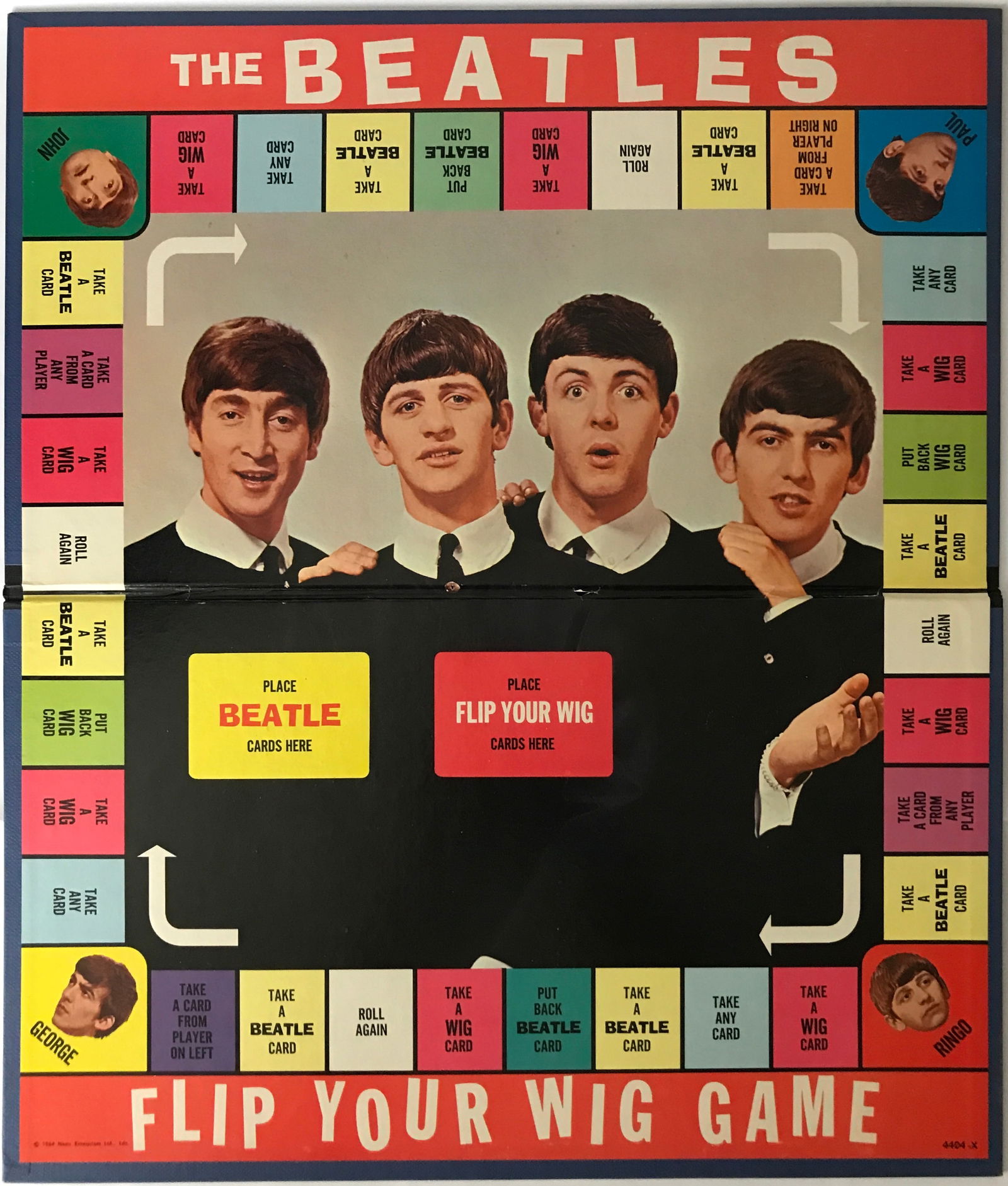 Beatles Flip Your Wig Game 1964 Milton Bradley Complete Board Game (1 of 5)