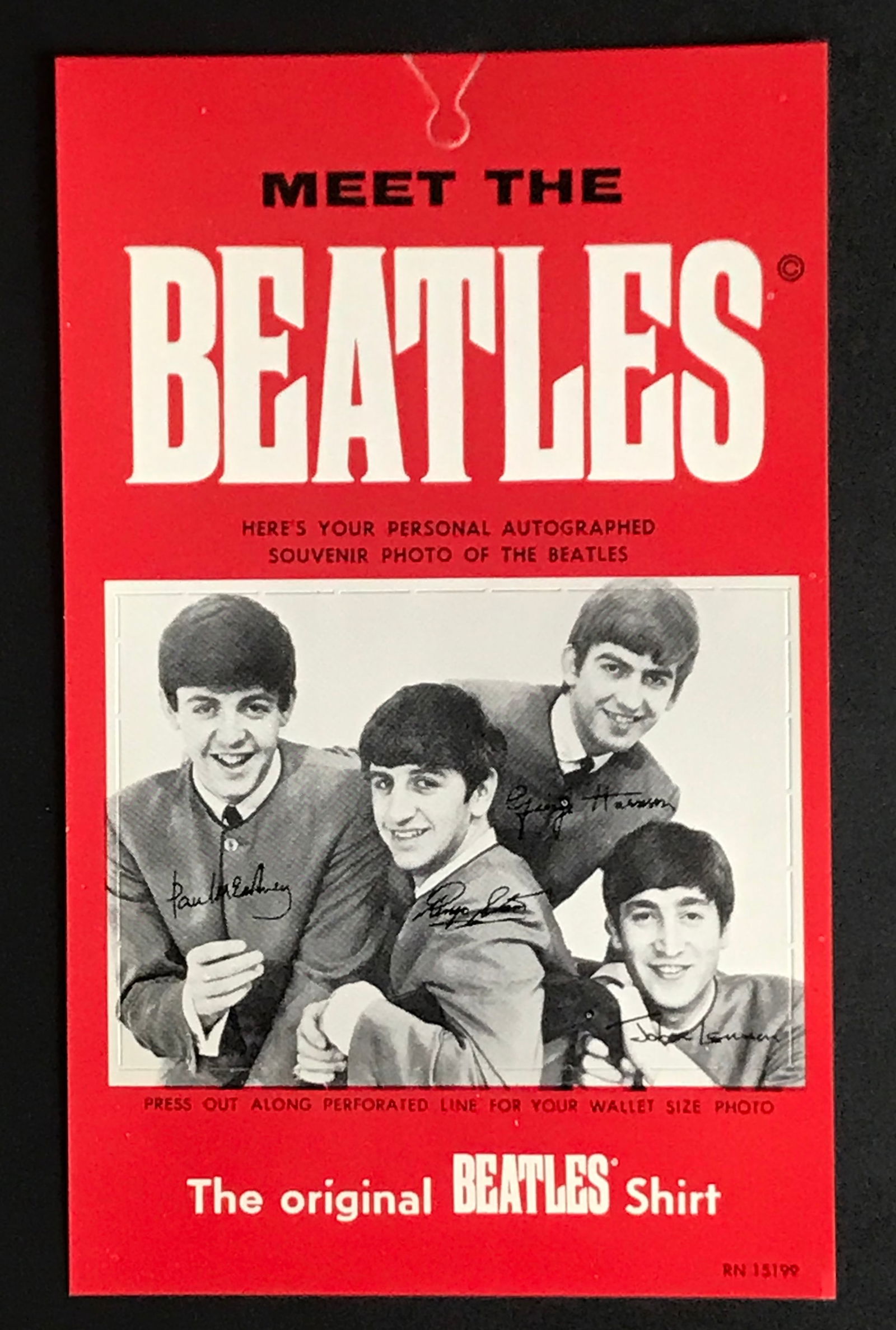 Beatles original 1964 shirt tag (1 of 3)