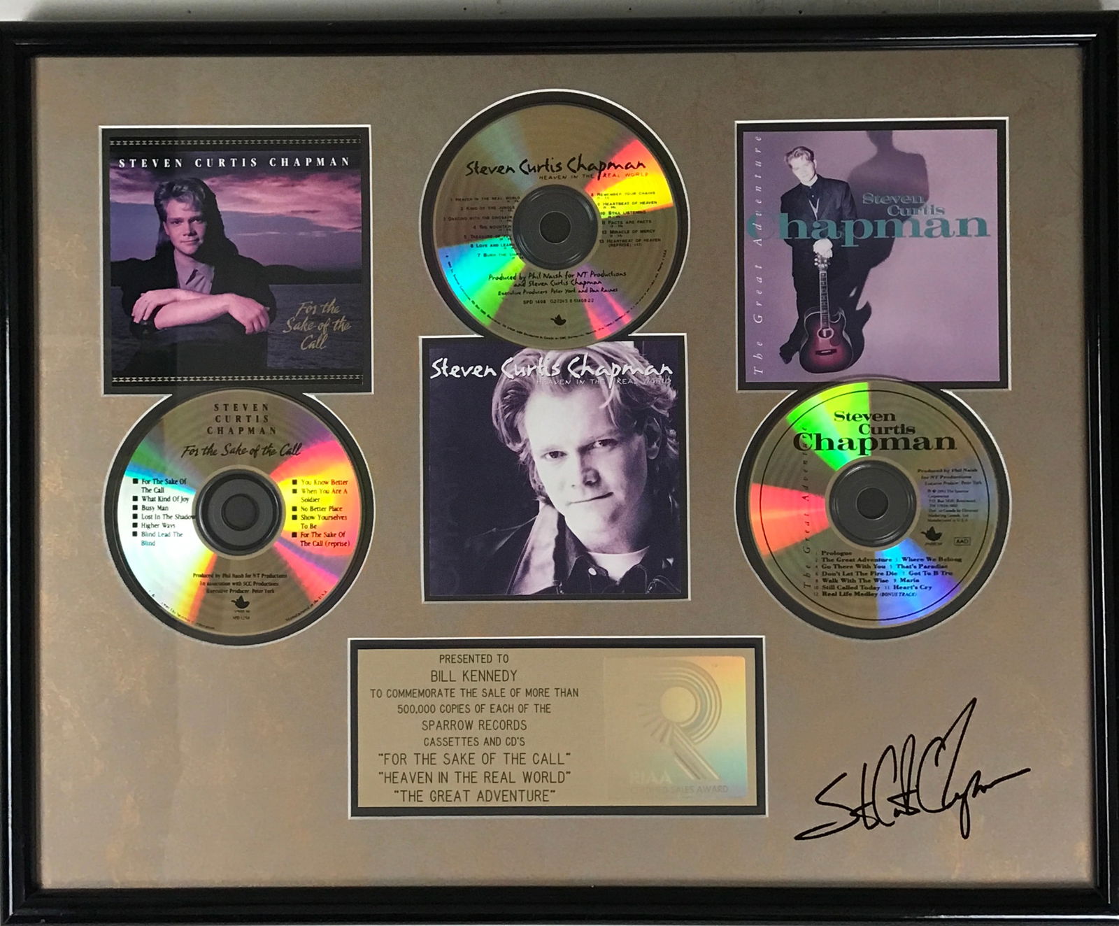 Steven Curtis Chapman RIAA Gold Multi-Album Award (1 of 4)