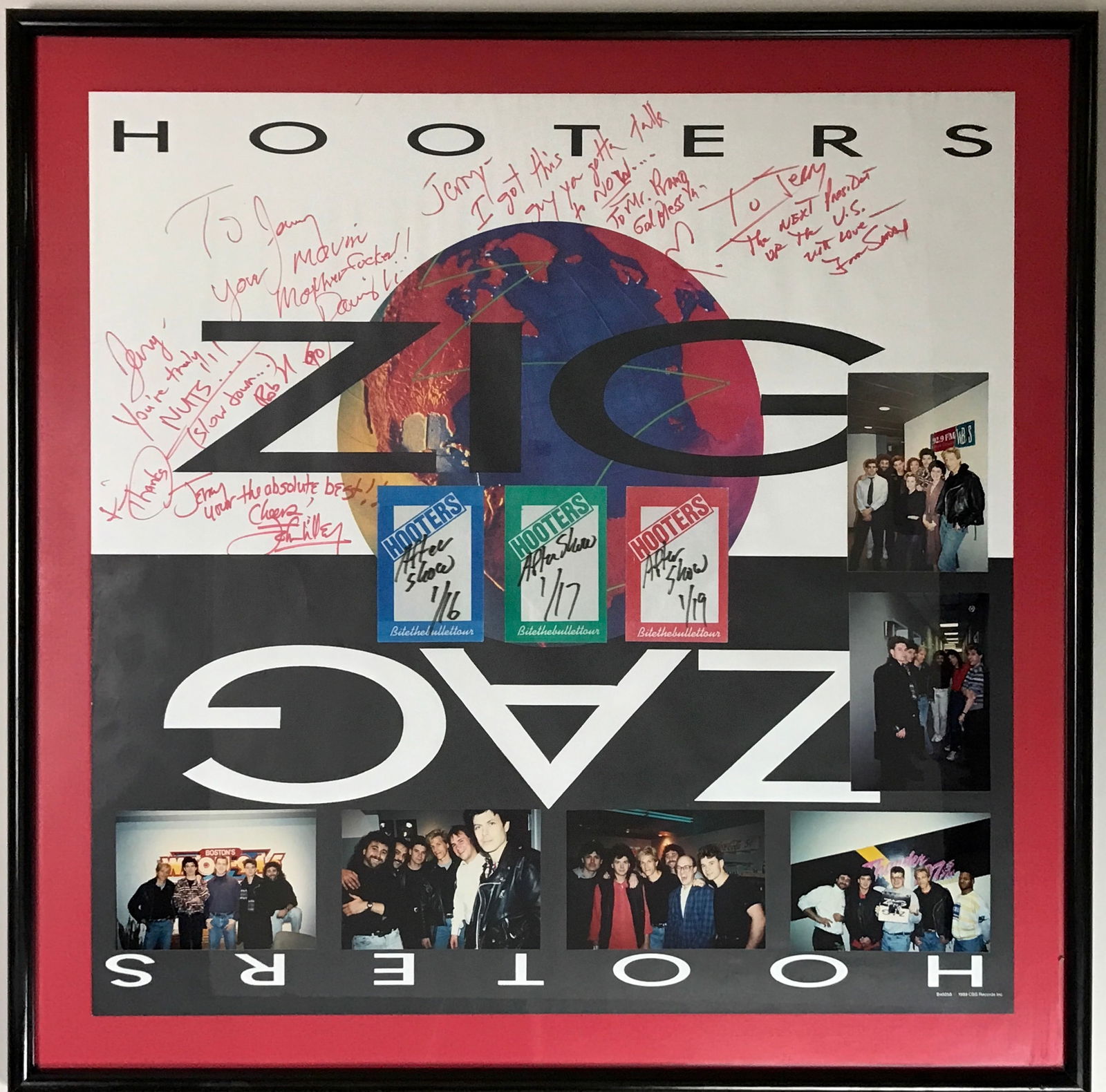 The Hooters Signed Poster & Pass Collage (1 of 12)