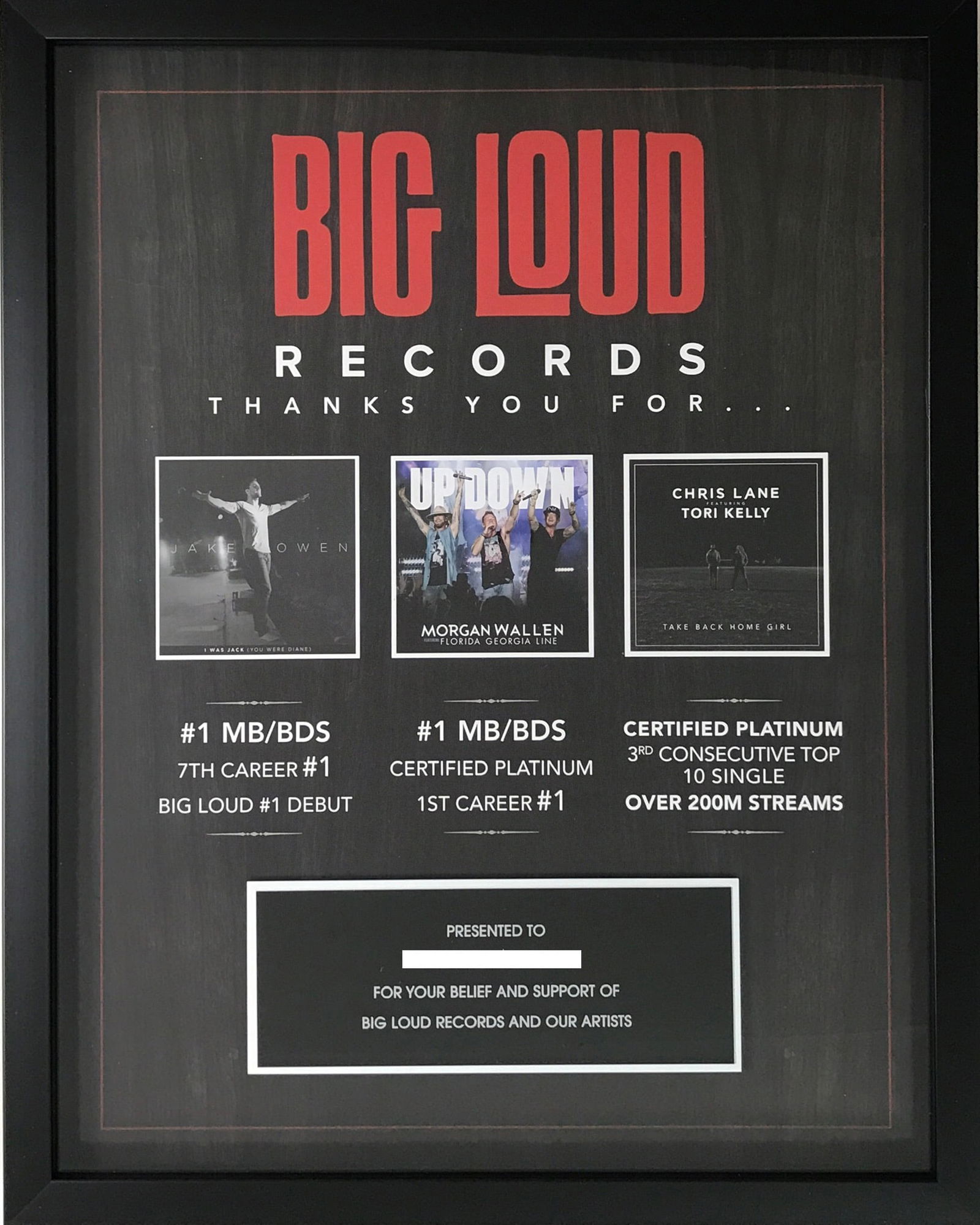 Morgan Wallen Jake Owen Chris Lane Label Award (1 of 9)