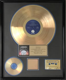 Anthrax Persistence Of Time RIAA Gold Album Award