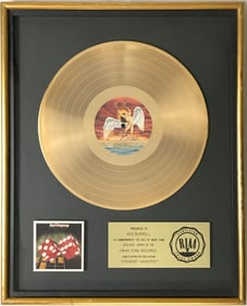 Bad Company Straight Shooter RIAA Gold LP Award to Boz Burrell - RARE