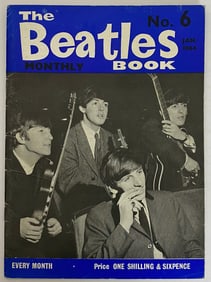 Beatles Book Monthly Magazine Jan 1964 Issue #6 - RARE