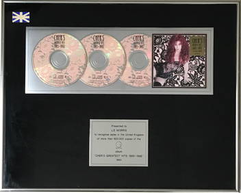 Cher Greatest Hits 1965-1992 Geffen Records 1993 Award (1 of 5)