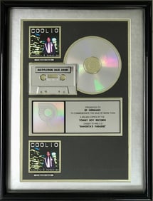Coolio Gangsta's Paradise RIAA 2x Multi-Platinum Album Award
