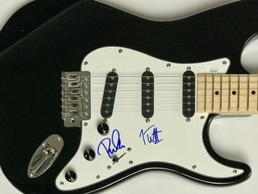 Def Leppard Phil Collen & Joe Elliot Signed Guitar w/JSA COA