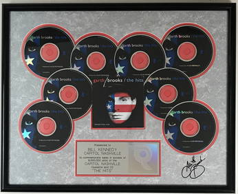 Garth Brooks The Hits RIAA 8x Multi-Platinum Album Award (1 of 7)