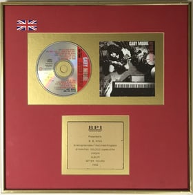 Gary Moore After Hours BPI Gold Album Award to B.B. King - RARE