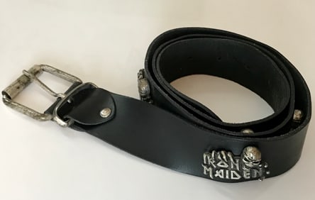 Iron Maiden Eddie Logo Leather Belt