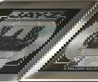 Jay-Z Vol. 3: The Life & Times of S Carter RIAA 3x Platinum Album Award (1 of 7)