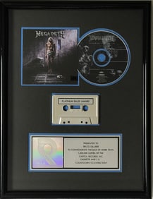 Megadeth Countdown To Extinction RIAA Platinum Album Award