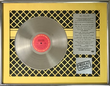 Men At Work Business As Usual Columbia Records Award