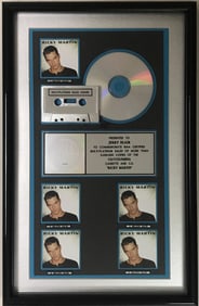 Ricky Martin self-titled RIAA 5x Multi-Platinum Award