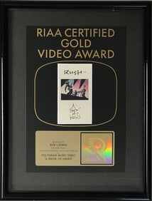 Rush A Show Of Hands RIAA Gold Video Award