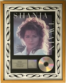 Shania Twain The Woman In Me RIAA 8x Multi-Platinum Album Award