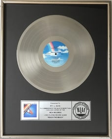 The Fixx Reach The Beach RIAA Platinum LP Award