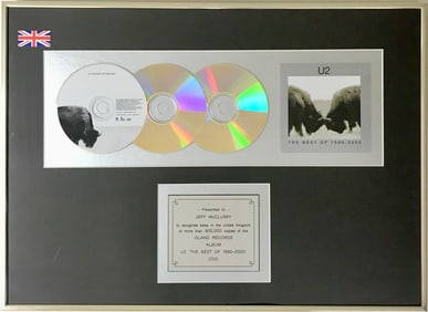 U2 Best of 1990-2000 Island Records UK Label Award