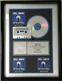 Will Smith Big Willie Style RIAA 3x Multi-Platinum Album Award