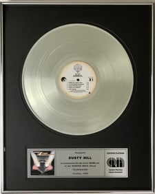 ZZ Top Eliminator 1983 CRIA Platinum Album Award to Dusty Hill - RARE