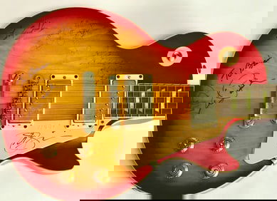 Gibson Les Paul signed by Les Paul, Larry Carlton, Ace Frehley, Kirk Hammett, Joe Satriani, Z