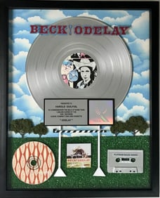 Beck Odelay RIAA Platinum Album Award