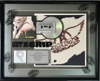 Aerosmith Get A Grip RIAA 2x Platinum Album Award (1 of 8)