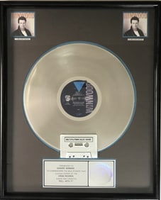 Steve Winwood Roll With It RIAA 2x Multi-Platinum Album Award