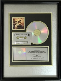 Celine Dion The Colour Of My Love RIAA Platinum Album Award