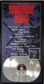Coolio "Gangsta's Paradise" and Dangerous Minds OST Combo RIAA Award