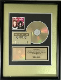 Indigo Girls Rites Of Passage RIAA Gold Album Award
