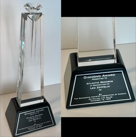 Led Zeppelin IV RIAA Diamond Album Award presented to Atlantic Records - RARE