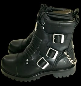 GNR Slash Timberland Custom Black Boots - NEW