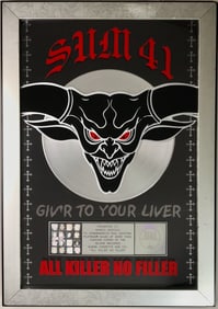 Sum 41 All Killer No Filler RIAA Platinum Album Award