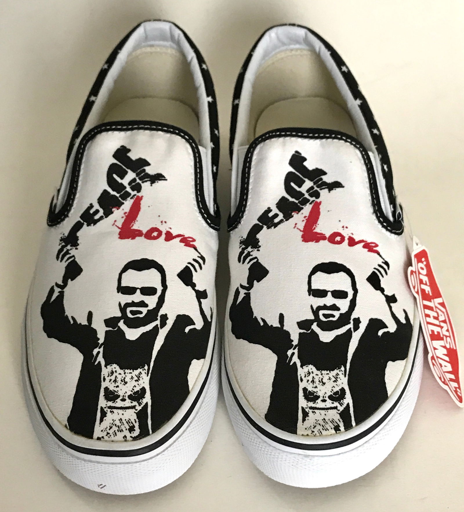 Ringo Starr Peace & Love Rare Vans Mid-2010s Slip-Ons - NEW (1 of 7)