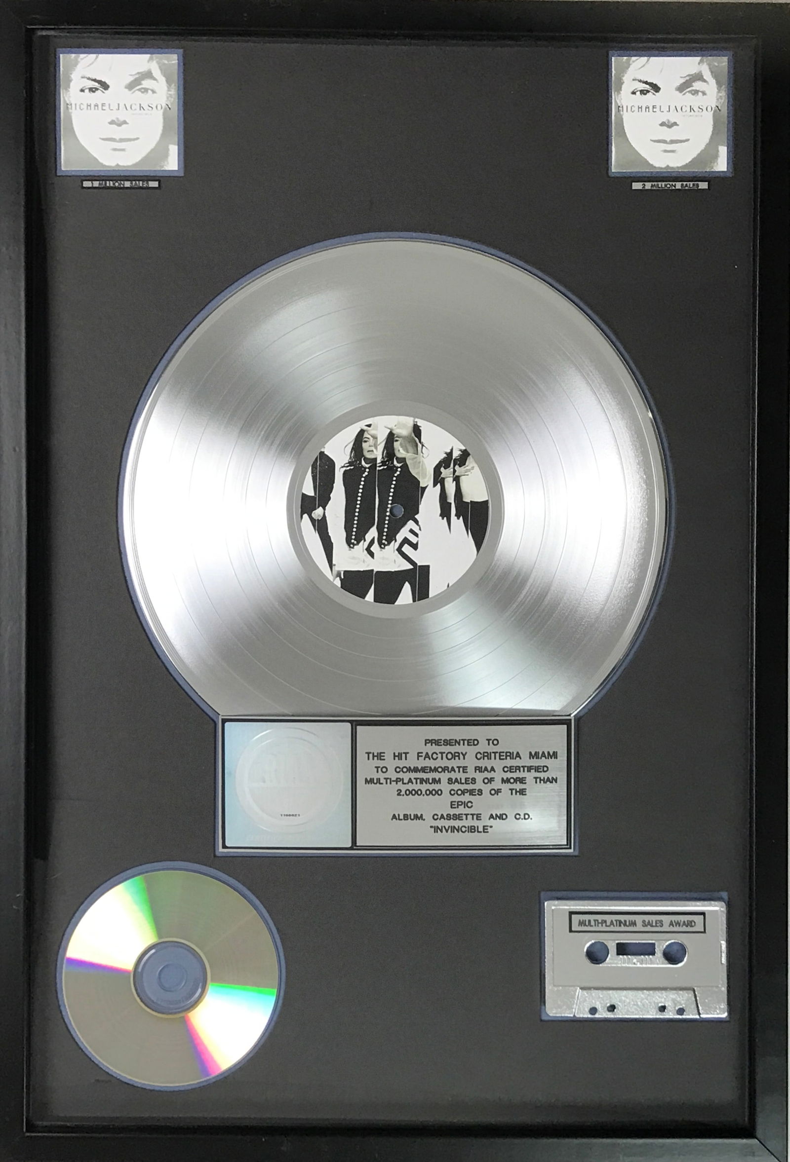Michael Jackson Invincible RIAA 2x Multi-Platinum Album Award (1 of 7)