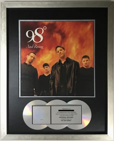 98 Degrees and Rising RIAA 3x Multi-Platinum Album Award