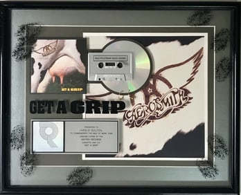 Aerosmith Get A Grip RIAA 2x Platinum Album Award