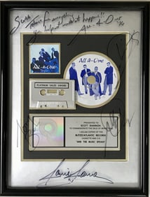 All-4-One And The Music Speaks RIAA Platinum Album Award signed by the group