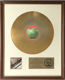 Beatles The Beatles 1962-1966 RIAA Gold LP Award - RARE