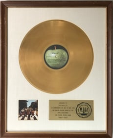 Beatles Abbey Road RIAA Gold Album Award presented to The Beatles - RARE